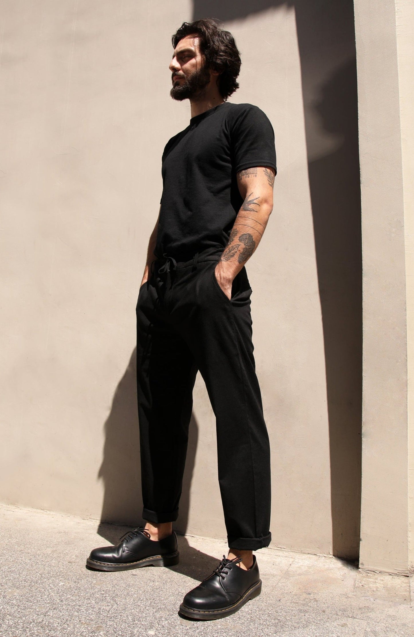 LINEN PANTS BLACK