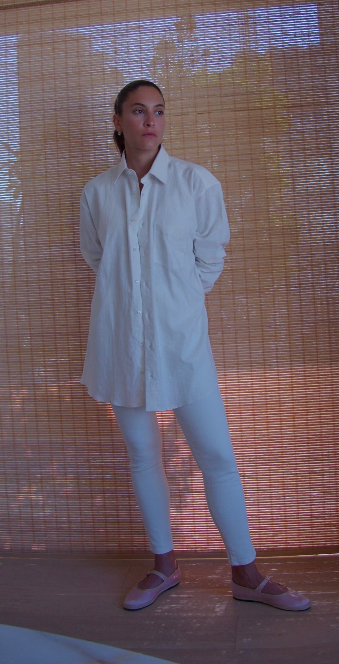 OVERSIZED LINEN SHIRT SALT WHITE