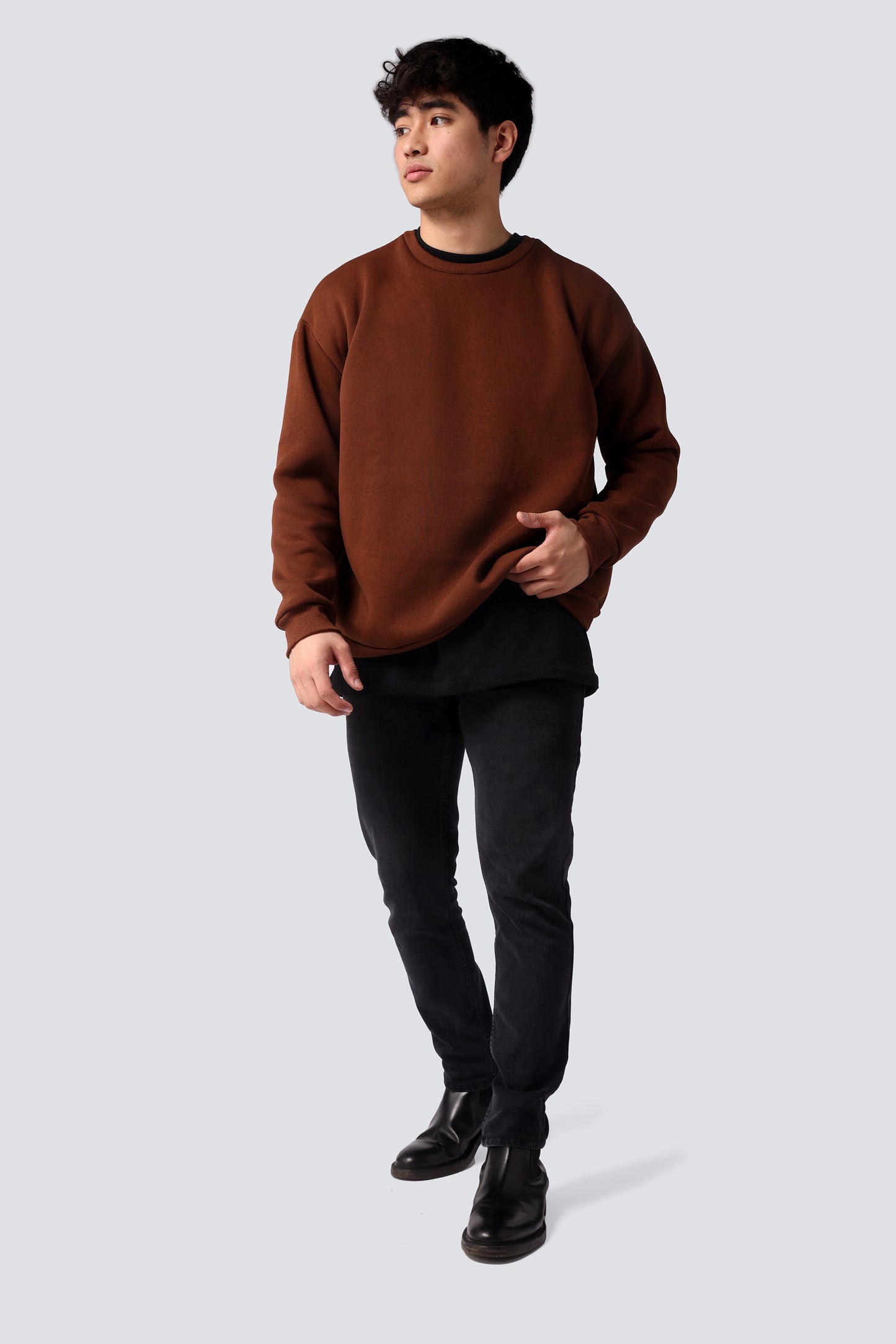OVERSIZED SWEATSHIRT BROWN