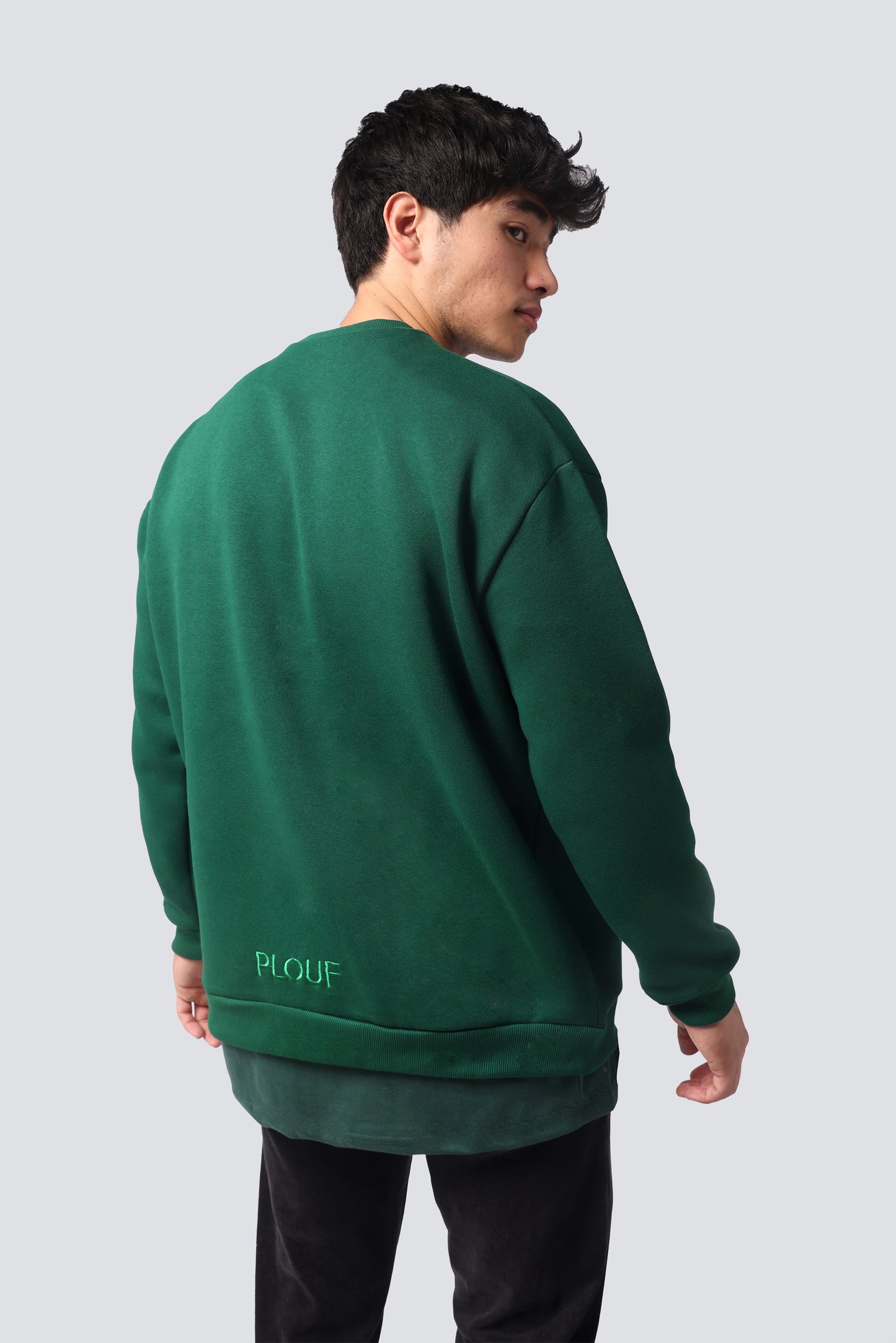 OVERSIZED SWEATSHIRT BOTTLE GREEN