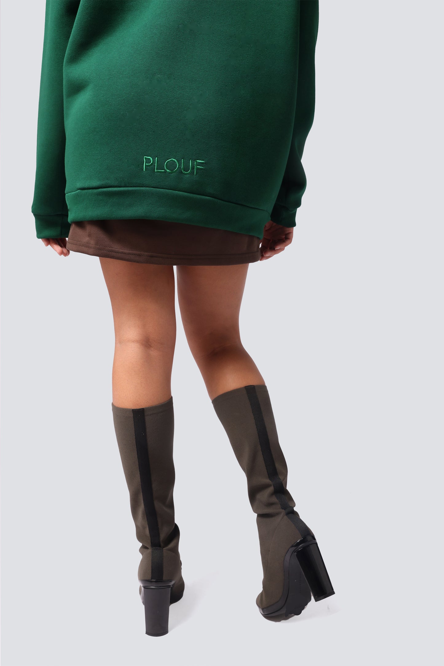 OVERSIZED SWEATSHIRT BOTTLE GREEN