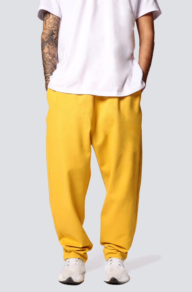 Yellow baggy cheap sweatpants