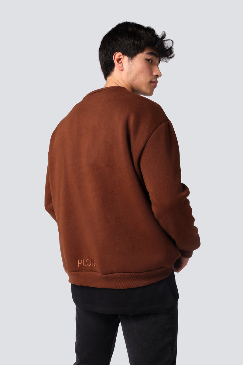 OVERSIZED SWEATSHIRT BROWN