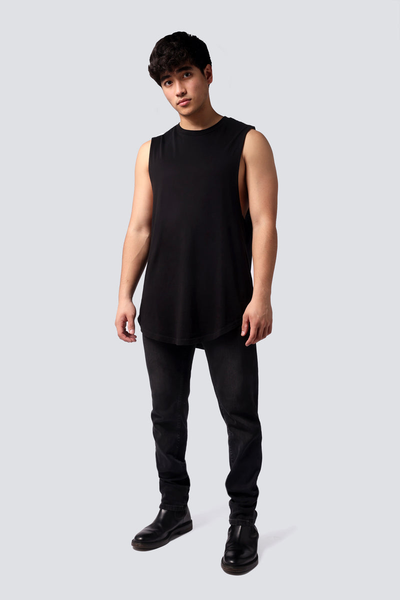 SLEEVELESS T-SHIRT BLACK