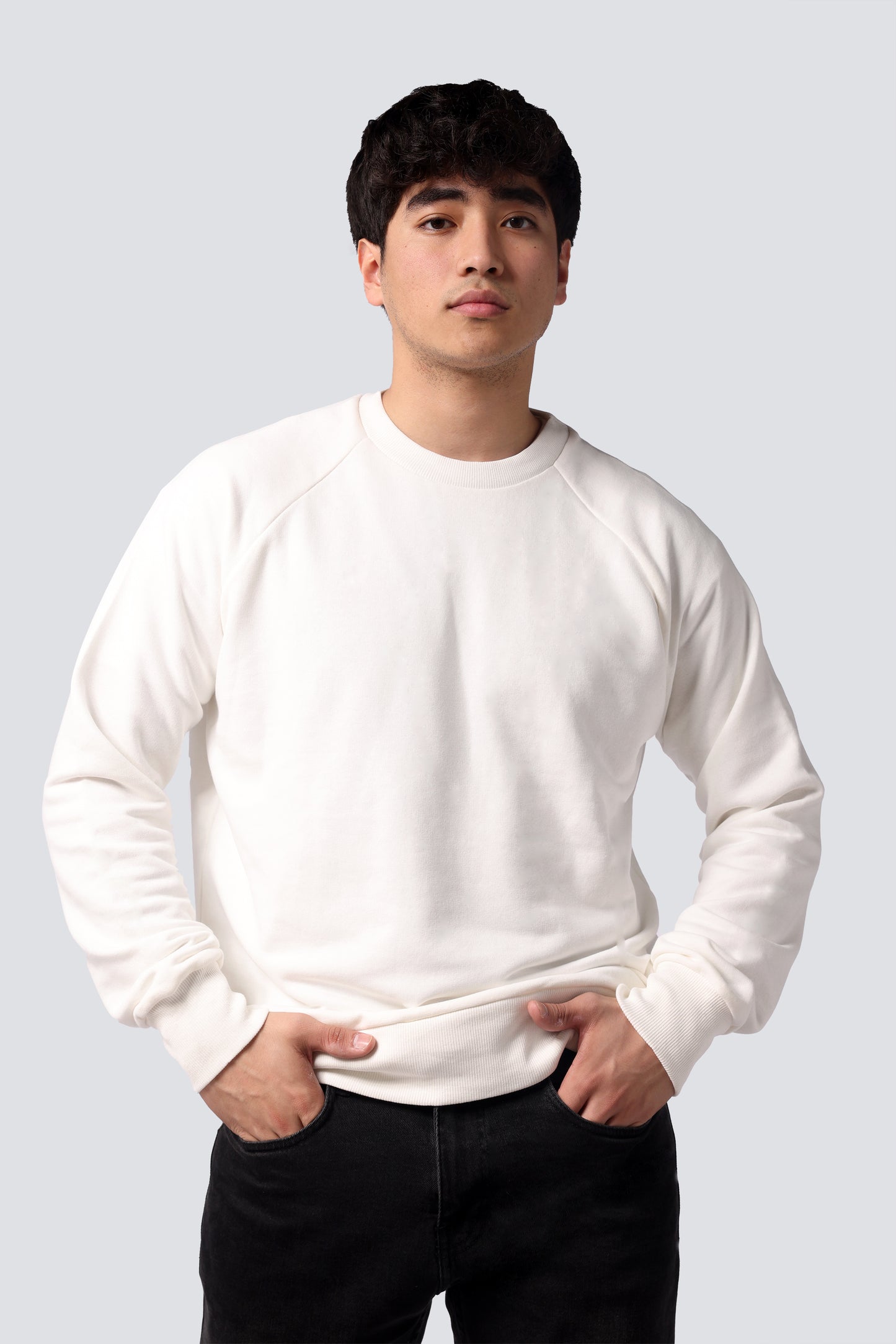 MAYSS SWEATSHIRT OFF WHITE | REVERSIBLE YELLOW STITCHING ON THE INSIDE